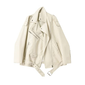 LY VAREY LIN Faux Leather Biker Jacket for Women