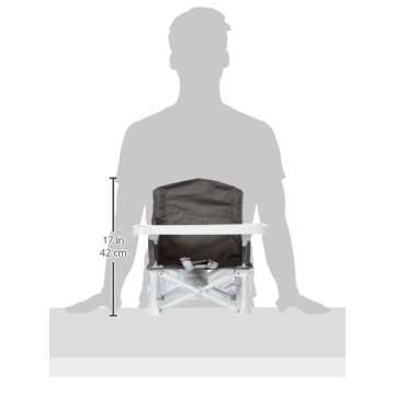 Regalo My Chair 2-in-1 Portable Travel Booster Seat & Activity Chair, Bonus Kit Includes, Oversized Removable Tray with Cup Holder, Gray