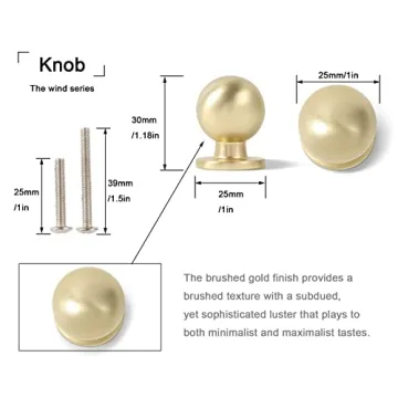 Khtumeware Brass Cabinet Knobs for Timeless Elegance