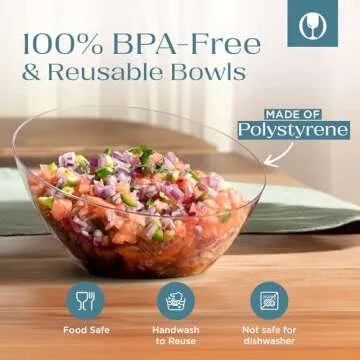 Posh Setting Plastic Serving Bowls Set for Any Occasion