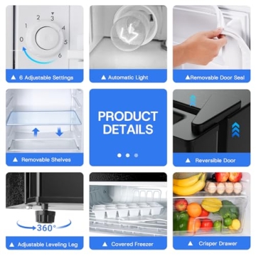 Compact Energy Efficient Mini Fridge for All Spaces