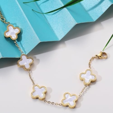 Clover Bracelet Set in 18K Gold Plated Design