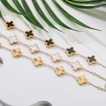 Clover Bracelet Set in 18K Gold Plated Design