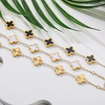 Clover Bracelet Set in 18K Gold Plated Design