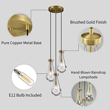 Joyunleo 3 Light Pendant Lighting for Stylish Homes