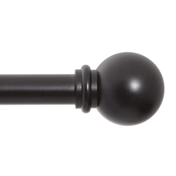 Kenney Chelsea Ball End Adjustable Window Curtain Rod - Elegant & Sturdy