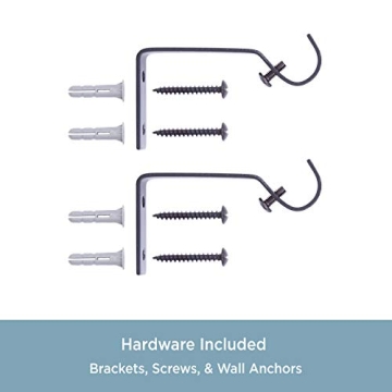 Kenney Chelsea Ball Adjustable Window Curtain Rod Black