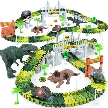 Dinosaur Toys Road Race Playset for Kids Ages 3-6