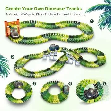Dinosaur Toys Road Race Playset for Kids Ages 3-6