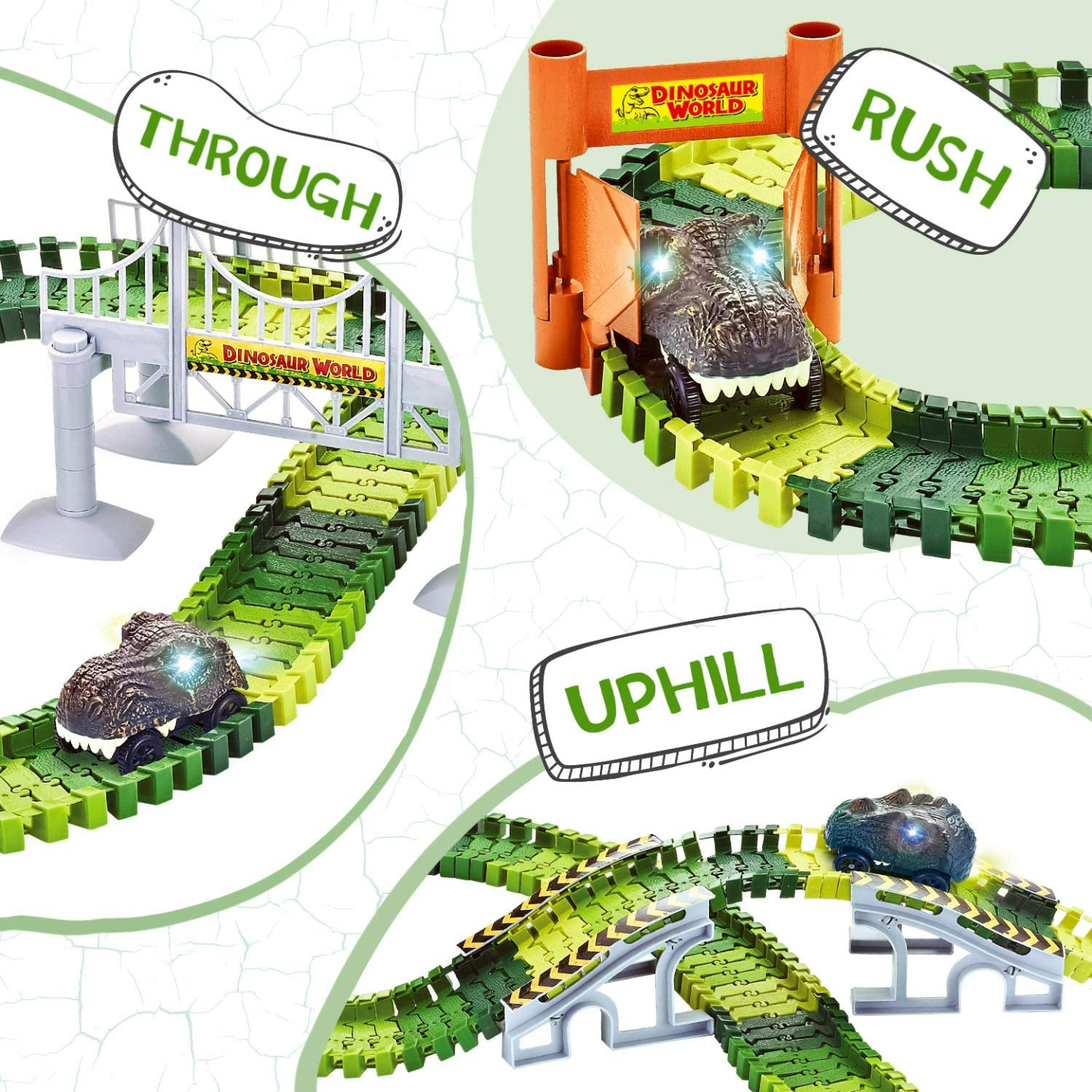 Dinosaur Toys Road Race Playset for Kids Ages 3-6