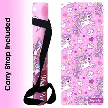 Yogi-Pro Kids Yoga Mat Unicorn for Fun Workouts