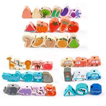 BMTOYS Educational Threading Toys for Toddlers 1-5 Years