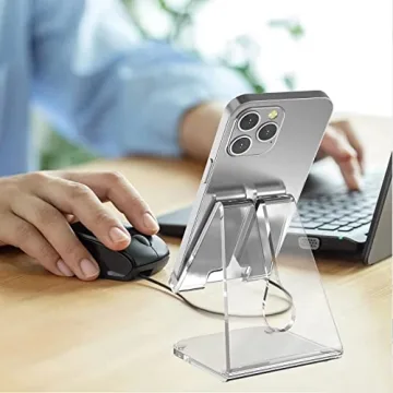 JINSHVEG Acrylic Phone Holder - Ergonomic & Stylish Stand