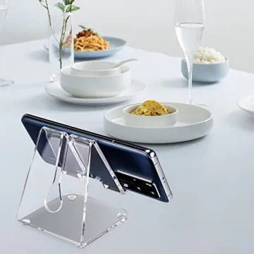 JINSHVEG Acrylic Phone Holder - Ergonomic & Stylish Stand