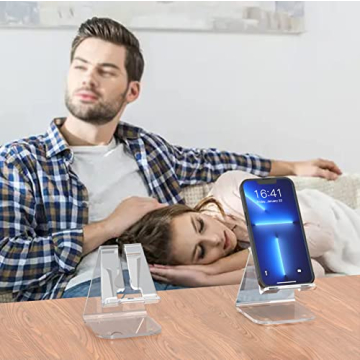 JINSHVEG Acrylic Phone Holder - Ergonomic & Stylish Stand