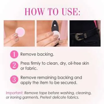 Hollywood Fashion Secrets Accessory Tape Dots, Hypoallergenic, Secure Hold, 25-Count