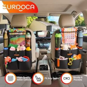 SURDOCA Car Organizer with Tablet Holder for Kids