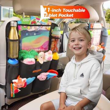 SURDOCA Car Organizer with Tablet Holder for Kids