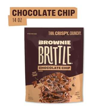 Brownie Brittle – Original Chocolate Chip Thin and Crispy Sweet Snacks, Family Size (Pack of 1, 14...