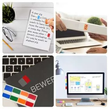 KICNIC 480 Sticky Index Tabs - Versatile Colorful Page Markers