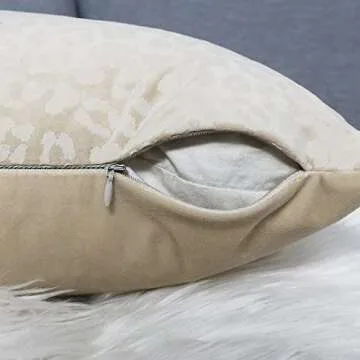 Decorative Leopard Velvet Pillow Covers - Set of 2