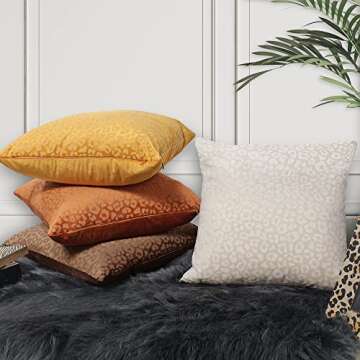 Decorative Leopard Velvet Pillow Covers - Set of 2