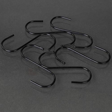 Remzley Heavy Duty Black S Hooks 30 Pack for Organizing