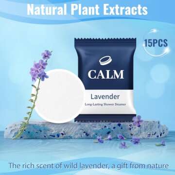 TranquilBliss Shower Steamers 15 Pack - Lavender Scented Relaxation Gifts