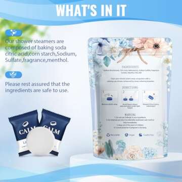 TranquilBliss Lavender Shower Steamers - Perfect Gifts for Her