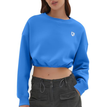 Chic Cropped Fleece Sweatshirt for Women - CHYRII