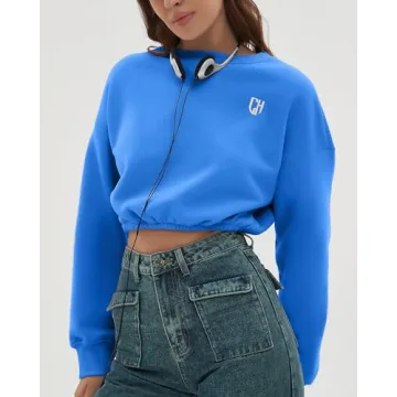 Chic Cropped Fleece Sweatshirt for Women - CHYRII