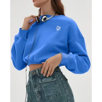 Chic Cropped Fleece Sweatshirt for Women - CHYRII