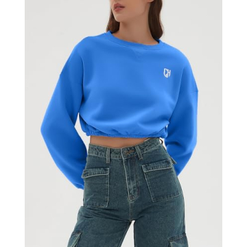 Chic Cropped Fleece Sweatshirt for Women - CHYRII