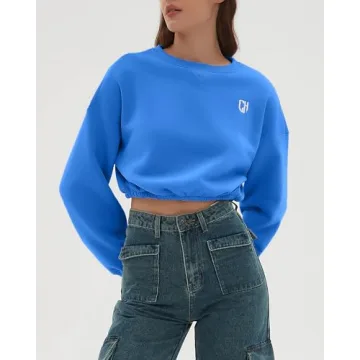 Chic Cropped Fleece Sweatshirt for Women - CHYRII