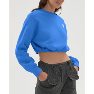 Chic Cropped Fleece Sweatshirt for Women - CHYRII