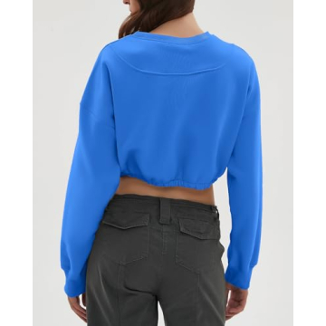 Chic Cropped Fleece Sweatshirt for Women - CHYRII