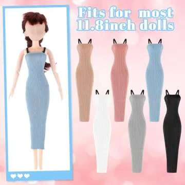 Stylish 6 Pcs Doll Clothes Set for Barbies and Collectors