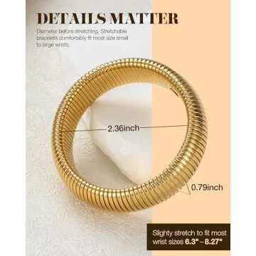 Stylish LYNYANIEE Gold Bangle Bracelets for Women