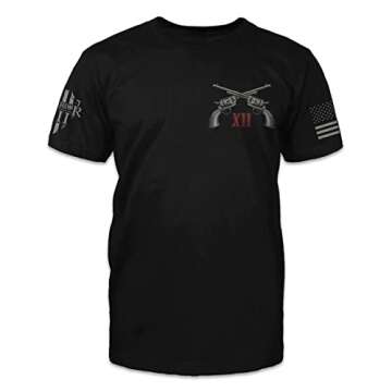 Outlaw T-Shirt Patriotic Tribute Tee | American Pride Veteran Support Shirt | 100% Cotton Military Apparel | Black, Small
