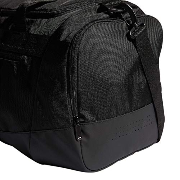 adidas Unisex Adult Defender 4.0 Duffel, Durable Athletic Sports Gym Travel Bag for Men and Women, Black/White, Small (38 L)