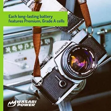 Wasabi Power Battery 2-Pack & USB Charger for Olympus
