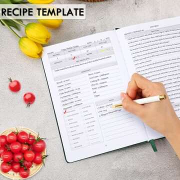 JULEASEL Blank Recipe Book to Write in Your Own Recipes, Thick Recipe Collection Book w/ 234 Pages, Hardcover Blank Cookbook for Family Recipes, Mom Christmas Gifts, Unique Gift for Cooking Lovers