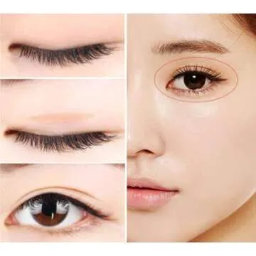 800PCS (400 Pairs) Single-Sided Lace Mesh Breathable No Trace Waterproof Invisible Double Eyelid Tape Stickers Natural Long-Lasting Sticky Self-Adhesive Double Eye Tape Tools for Make Up