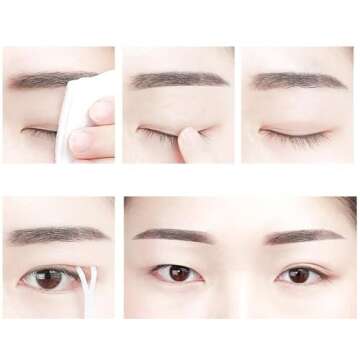 800PCS (400 Pairs) Single-Sided Lace Mesh Breathable No Trace Waterproof Invisible Double Eyelid Tape Stickers Natural Long-Lasting Sticky Self-Adhesive Double Eye Tape Tools for Make Up