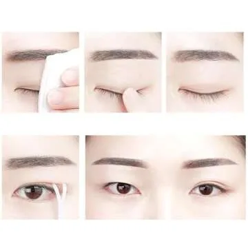 800PCS (400 Pairs) Single-Sided Lace Mesh Breathable No Trace Waterproof Invisible Double Eyelid Tape Stickers Natural Long-Lasting Sticky Self-Adhesive Double Eye Tape Tools for Make Up