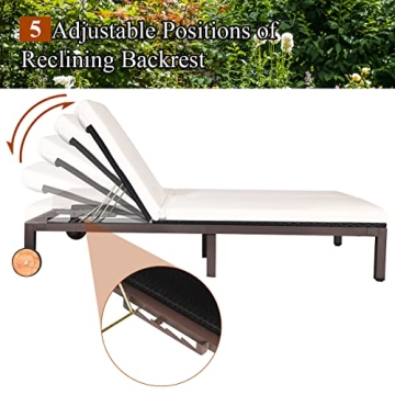 Tangkula 2-Person Patio Lounge Chair for Outdoor Enjoyment