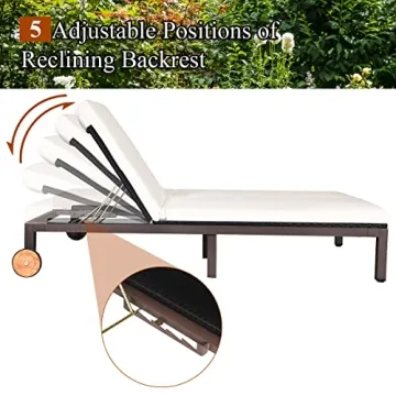 Tangkula 2-Person Patio Lounge Chair for Outdoor Enjoyment