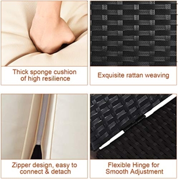 Tangkula 2-Person Patio Lounge Chair for Outdoor Enjoyment