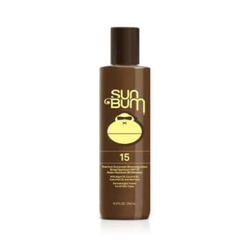 Sun Bum SPF 15 Browning Body Lotion | Water-Resistant Broad Spectrum Moisturizing Tanning Lotion with Vitamin E | Hawaii 104 Act Compliant (Octinoxate & Oxybenzone Free) | 8.5 Fl Oz