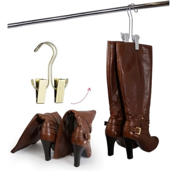 Original Boot Hanger Set Space-Saving Shoe Storage Champagne Gold